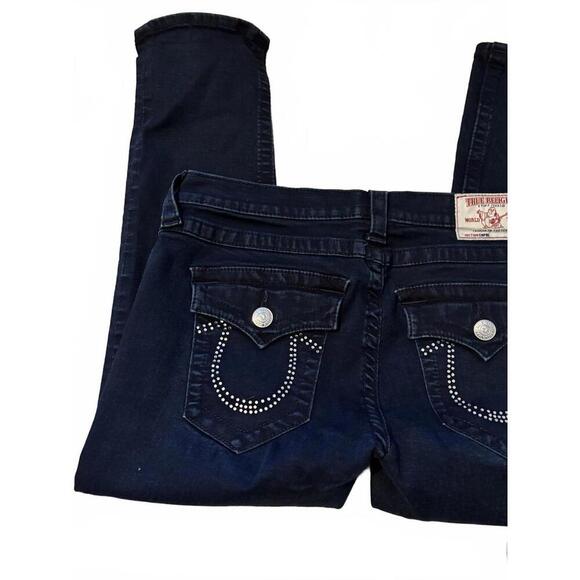 FLASH SALE! Vintage/Y2K True Religion Women's Jeans with Rhinestones - Picture 4 of 9